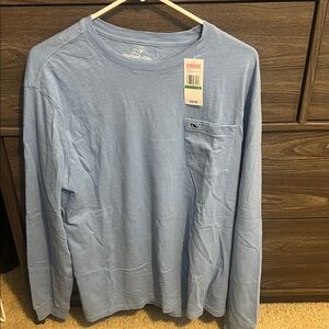 Vineyard Vines Men's Sky Blue Long Sleeve Tee